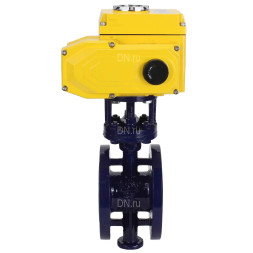 Затвор дисковый поворотный с тройным эксцентриситетом WBV3EX-3431M-1W-F-ISO Ду50 Ру25 фланцевый, корпус - углеродистая сталь WCB, диск - нержавеющая сталь 304, METAL, с четвертьоборотным электроприводом QT-N-008EM-A1-220VAC-У1 (4-20мА) HARK