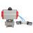 Кран шаровой BV3232P(3pc)-FP-W-ISO-H Ду20 Ру63, полнопроходной под приварку, нержавеющая сталь SS316, уплотнение - PTFE, с пневмоприводом PA-DA-052 двойного действия, с пневмораспределителем 4V320-10 AC220V в Уфе