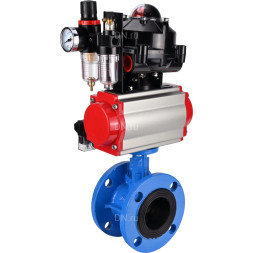 Затвор дисковый поворотный WBV1313E-2W-F-H Ду50 Ру16 фланцевый, корпус - чугун GGG40, диск - чугун GGG40, EPDM, с пневмоприводом PA-DA-105, пневмораспределителем 4M310-08 DC24V, БКВ APL-510N EX и БПВ AFC2000
