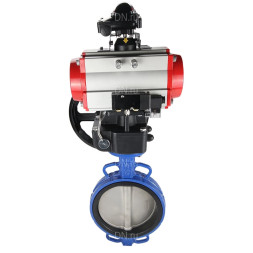 Затвор дисковый поворотный WBV1413E-2W-Fb-H Ду300 Ру16, корпус - чугун GGG50, диск - чугун GGG40, EPDM, с пневмоприводом PA-DA-140 двойного действия, пневмораспределителем 4M310-08 DC24V, БКВ APL-210N, ручным дублером MON4-1200-T54-ISO
