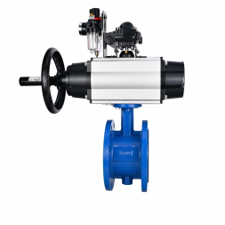 Затвор дисковый поворотный WBV1331E-2W-F-H Ду50 Ру16 фланцевый, корпус - чугун GGG40, диск - нержавеющая сталь 304, уплотнение - EPDM, с пневмоприводом PA-DA-105-1, 4M310-08 DC24V, APL-210N и AFC2000