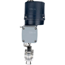 Затвор дисковый поворотный WBV3131E-2W-W-H Ду15 Ру10 под приварку, корпус - пищевая нерж. сталь AISI 304, диск - нерж. сталь AISI 304, уплотнение - EPDM, с электроприводом четвертьоборотным QTSA-N-003EM-O0-220VAC с пружинным возвратом