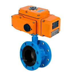 Затвор дисковый поворотный WBV1331E-2W-F-H Ду125 Ру16 фланцевый, корпус - чугун GGG40, диск - нержавеющая сталь 304, уплотнение - EPDM, с электроприводом QT-N-030EM-B1-220VAC-У1 HARK