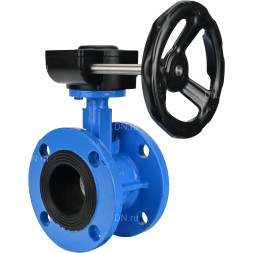 Затвор дисковый поворотный WBV1313E-2W-F-H Ду150 Ру16 фланцевый, корпус - чугун GGG40, диск - чугун GGG40, уплотнение - EPDM, с редуктором HAM RQN2-300Z-T37