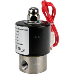 Клапан электромагнитный VS131-VT-NC-24VAC 1/4″ Ду8 Ру10 прямого действия двухходовой, корпус - сталь нержавеющая 304, присоединение - внутренняя резьба, уплотнение - VITON, нормально-закрытый, катушка - 24 В AC