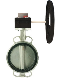 Затвор дисковый поворотный WBV3131N-2W-Fb-H Ду125 Ру16 межфланцевый, корпус - нержавеющая сталь 304, диск - нержавеющая сталь 304, уплотнение - NBR, с редуктором HGB RQN2-320Z с индикатором положения