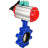 Затвор дисковый поворотный WBV1616N-2W-Fb-H Ду100 Ру16 LUG корпус - чугун QT450, диск - чугун QT450, уплотнение - NBR, с пневмоприводом PA-DA-083, пневмораспределителем 4M310-08 DC24V и магнитным переключателем ALS200D в Уфе