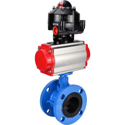 Затвор дисковый поворотный WBV1313E-2W-F-H Ду50 Ру16 фланцевый, корпус - чугун GGG40, диск - чугун GGG40, уплотнение - EPDM, с пневмоприводом PA-DA-105 и БКВ APL-510N EX