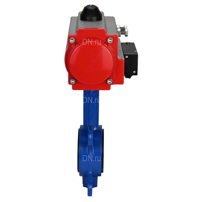 Затвор дисковый поворотный WBV1432E-2W-Fb-H Ду300 Ру16, корпус - чугун GGG50, диск - нержавеющая сталь 316L, уплотнение - EPDM, с пневмоприводом PA-DA-140 двойного действия, пневмораспределителем 4M310-08 AC220V в Уфе