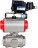 Кран шаровой BV3232P(4pc)-SP-3WL-T-ISO-H Ду20 Ру63 стандартнопроходной, внутренняя резьба, нержавеющая сталь SS316, L-типа, c пн.приводом PA-DA-052 двойного действия и электропневматическим позиционером YT-1000RSN с обратной связью в Уфе