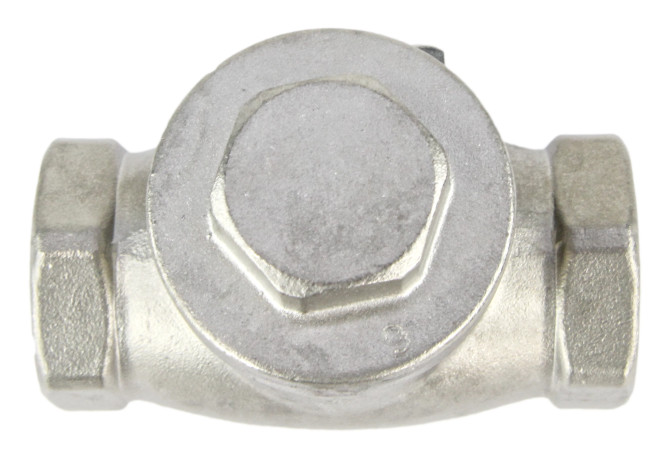 Клапан обратный VC3232P-T 1″ Ду25 Ру16 муфтовый, поворотный, корпус - нержавеющая сталь, диск - нержавеющая сталь, уплотнение - PTFE в Уфе