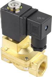 Клапан электромагнитный VS400-ET-NC-24VDC 1/2″ Ду15 Ру16, соленоидный двухходовой, корпус - латунь, уплотнение - EPDM, резьбовой, нормально-закрытый, пилотный, катушка - 24В