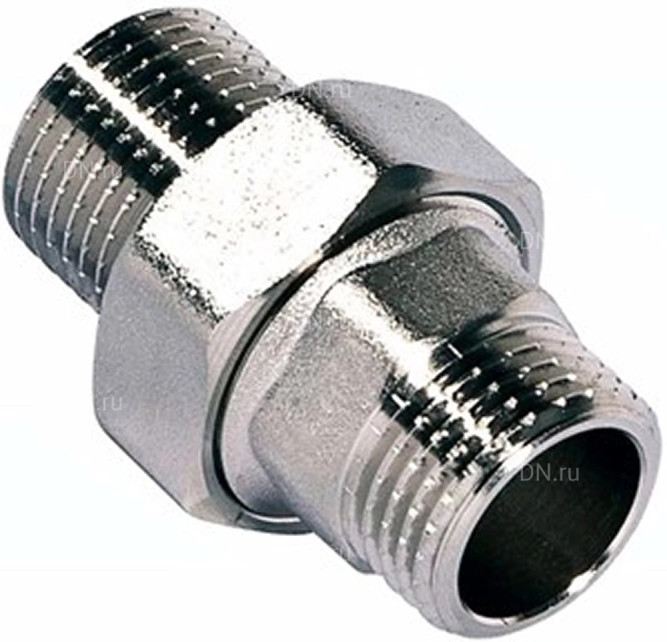 Соединение разъемное (американка) А-304-НР-НР-PTFE 3/4″ Ду20 Ру20 с уплотнением под гайкой по плоскости, корпус - нержавеющая сталь AISI 304, присоединение - наружная/наружная резьба, тип резьбы - BSPT в Уфе