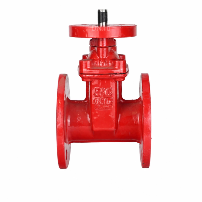 Задвижка клиновая 30ч939р GVWN1414E-2W-F Ду50 Ру10/16, фланцевая, корпус - чугун GGG50, уплотнение - EPDM, c ОСТ-фланцем тип А и невыдвижным голым штоком, цвет - красный, крутящий момент 20Нм в Уфе
