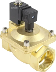 Клапан электромагнитный VS400-ET-NC-24VDC 1 1/2″ Ду40 Ру16, соленоидный двухходовой, корпус - латунь, уплотнение - EPDM, резьбовой, нормально-закрытый, пилотный, катушка - 24В