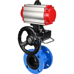 Затвор дисковый поворотный WBV1313E-2W-F-H Ду50 Ру16 фланцевый, корпус - чугун GGG40, диск - чугун GGG40, уплотнение - EPDM, с пневмоприводом PA-DA-105 и ручным дублером MON1-250-T26-ISO