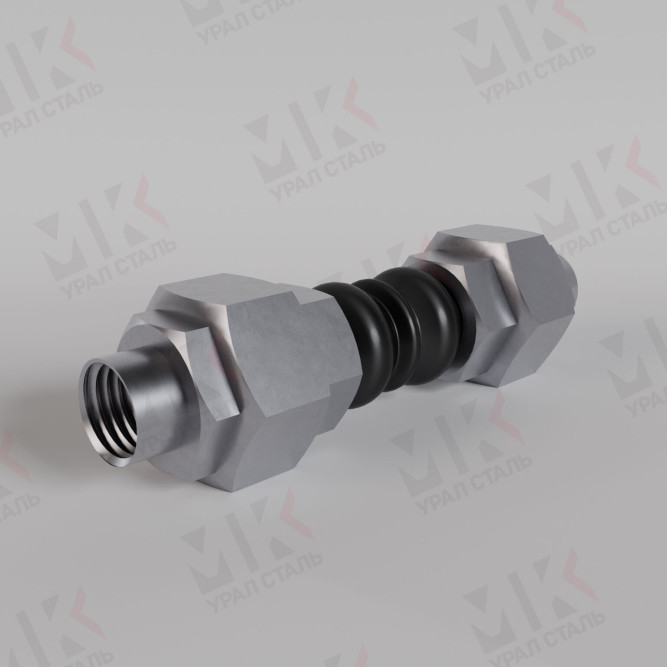Муфтовый компенсатор EPDM Ду32 Ру16 резиновый сильфонный в Уфе