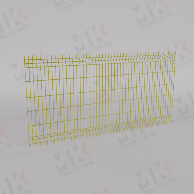 3Д забор желтый (RAL 1021) 2500х3000х1.5 Light в Уфе