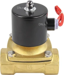 Клапан электромагнитный VS100-ET-NC-24VAC 1 1/2″ Ду40 Ру10 прямого действия двухходовой, корпус - латунь, присоединение - внутренняя резьба, уплотнение - EPDM, нормально-закрытый, катушка - 24 В AC