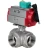 Кран шаровой BV3232P(4pc)-SP-3WL-T-ISO-H Ду10 Ру63 стандартнопроходной L-тип, внутренняя резьба, корпус - нержавеющая сталь 316, уплотнение - PTFE, с пневмоприводом PA-DA-052 и магнитным переключателем ALS200D в Уфе