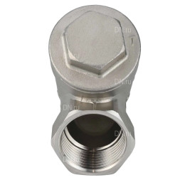Клапан обратный VCSY3131P-T 1″ 1/4 Ду32 Ру40 Y-образный, резьбовой, пружинный, корпус - нержавеющая сталь 304, диск - нержавеющая сталь 304, уплотнение - PTFE