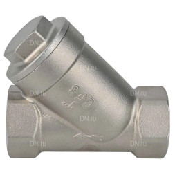 Клапан обратный VCSY3131P-T 1″ 1/4 Ду32 Ру40 Y-образный, резьбовой, пружинный, корпус - нержавеющая сталь 304, диск - нержавеющая сталь 304, уплотнение - PTFE