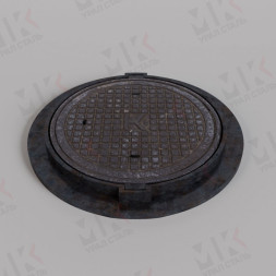 Люк чугунный тип С (B125)-К-2-60 (К) с запорным устройством на крышке