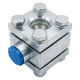 Стекло смотровое SG2-21G-T тип В ГОСТ 21836-2021 Ду15 Ру40 двустороннее, материал - углеродистая сталь, резьбовое