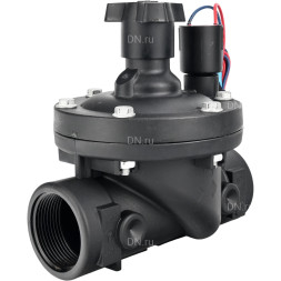 Клапан электромагнитный VS1141-NT-NC-24VDC 1″ Ду25 Ру10 соленоидный двухходовой пилотного действия, корпус - пластик PA66, уплотнение - NBR, внутренняя резьба, нормально закрытый (НЗ), катушка 24В DC