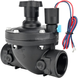 Клапан электромагнитный VS1141-NT-NC-24VDC 1″ Ду25 Ру10 соленоидный двухходовой пилотного действия, корпус - пластик PA66, уплотнение - NBR, внутренняя резьба, нормально закрытый (НЗ), катушка 24В DC