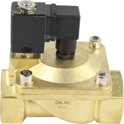 Клапан электромагнитный VS400-NT-NC-24VDC 1 1/2″ Ду40 Ру16, соленоидный двухходовой, корпус - латунь, уплотнение - NBR, резьбовой, нормально-закрытый, пилотный, катушка - 24В