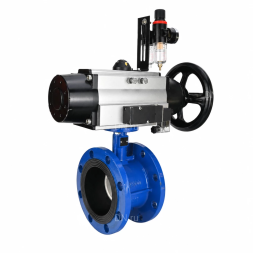 Затвор дисковый поворотный WBV1331E-2W-F-H Ду50 Ру16 фланцевый, корпус - чугун GGG40, диск - нержавеющая сталь 304, уплотнение - EPDM, с пневмоприводом PA-DA-105-1, 4M310-08 DC24V и AFC2000