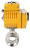 Кран шаровой BV3232P(2pc)-FP-T-ISO-H Ду40 Ру63 полнопроходной двухходовой, нержавеющая сталь 316, внутренняя резьба, уплотнение - PTFE, с электроприводом четвертьоборотным QT-N-005EM-O1-220VAC-У1 в Уфе