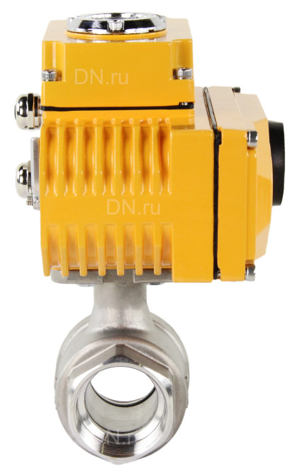 Кран шаровой BV3232P(2pc)-FP-T-ISO-H Ду40 Ру63 полнопроходной двухходовой, нержавеющая сталь 316, внутренняя резьба, уплотнение - PTFE, с электроприводом четвертьоборотным QT-N-005EM-O1-220VAC-У1 в Уфе