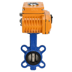 Затвор дисковый поворотный WBV1432N-2W-Fb-H Ду250-040 Ру16, корпус - чугун GGG50, диск - нержавеющая сталь 316L, уплотнение - NBR, с электроприводом QT-N-040EM-1-24VAC-У1