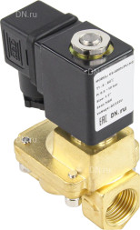 Клапан электромагнитный VS400-VT-NC-24VDC 3/8″ Ду10 Ру16, соленоидный двухходовой, корпус - латунь, уплотнение - Viton, резьбовой, нормально-закрытый, пилотный, катушка - 24В