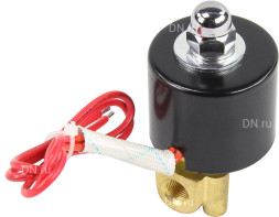Клапан электромагнитный VS100-ET-NC-220VAC 1/8″ Ду6 Ру10, соленоидный двухходовой, корпус - латунь, уплотнение - EPDM, резьбовой, нормально-закрытый, прямого действия, катушка - 220В