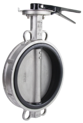 Затвор дисковый поворотный WBV3232V-2W-Fb-H Ду250 Ру16 межфланцевый, корпус - нержавеющая сталь 316L, диск - нержавеющая сталь 316L, уплотнение - VITON, с рукояткой, квадрат 22х22, F10