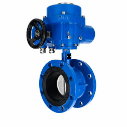 Затвор дисковый поворотный WBV1331E-2W-F-H Ду50 Ру16 фланцевый, корпус - чугун GGG40, диск - нержавеющая сталь 304, уплотнение - EPDM, с электроприводом QT-N-015M-O2-220VAC-У1 с моментной муфтой 220В
