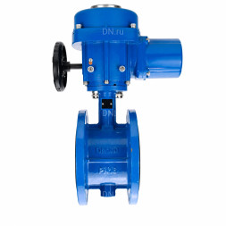 Затвор дисковый поворотный WBV1331E-2W-F-H Ду50 Ру16 фланцевый, корпус - чугун GGG40, диск - нержавеющая сталь 304, уплотнение - EPDM, с электроприводом QT-N-015M-O2-220VAC-У1 с моментной муфтой 220В
