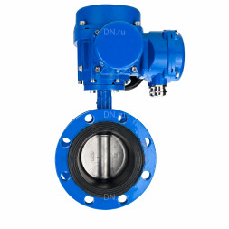 Затвор дисковый поворотный WBV1331E-2W-F-H Ду50 Ру16 фланцевый, корпус - чугун GGG40, диск - нержавеющая сталь 304, уплотнение - EPDM, с электроприводом QT-N-015M-O2-220VAC-У1 с моментной муфтой 220В