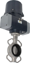 Затвор дисковый поворотный WBV3131E-2W-Fb-H Ду65 Ру16 межфланцевый, корпус - нержавеющая сталь 304, диск - нержавеющая сталь 304, уплотнение - EPDM, с электроприводом четвертьоборотным QTSA-N-005EM-O0-220VAC с пружинным возвратом