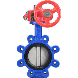 Затвор дисковый поворотный WBV1631N-2W-Fb-H Ду50 Ру16 LUG межфланцевый, корпус - чугун QT450, диск - нержавеющая сталь AISI 304, уплотнение - NBR, с редуктором HGBF RQN1-180Z