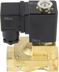 Клапан электромагнитный VS400-ET-NC-24VAC 3/8″ Ду10 Ру16 пилотного действия двухходовой, корпус - латунь, присоединение - внутренняя резьба, уплотнение - EPDM, нормально-закрытый, катушка - 24В AC
