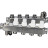 Коллекторная группа GC4-31-4 1″ Ду25 Ру10 отводов — 4, в сборе с терморегулирующими клапанами и запорно-балансировочными клапанами, дренажным краном и воздухоотводчиком, с заглушками, без переходников, корпус - нержавеющая сталь AISI 304 в Уфе