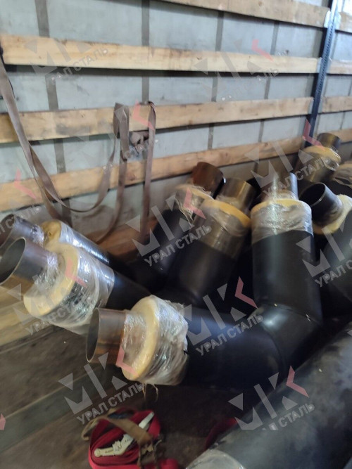 Отвод ППУ ПЭ 133х4.5/225 45 градусов ГОСТ 30732-2001 в Уфе
