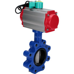 Затвор дисковый поворотный WBV1631E-2W-Fb-H Ду125 Ру16 LUG корпус - чугун QT450, диск - нержавеющая сталь 304, уплотнение - EPDM, с пневмоприводом PA-DA-105, пневмораспределителем 4M310-08 AC220V и магнитным переключателем ALS200D