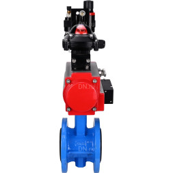 Затвор дисковый поворотный WBV1313E-2W-F-H Ду125 Ру16 фланцевый, корпус - чугун GGG40, диск - чугун GGG40, EPDM, с пневмоприводом PA-DA-130, пневмораспределителем 4M310-08 AC220V, БКВ APL-210N и БПВ AFC2000
