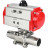 Кран шаровой BV3232P(3pc)-FP-W-ISO-H LONG Ду150 Ру16 полнопроходной, корпус - нержавеющая сталь 316, уплотнение - PTFE, под приварку, с пневмоприводом PA-SA-210 в Уфе