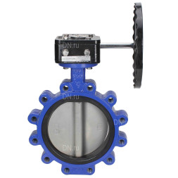 Затвор дисковый поворотный WBV1631E-2W-Fb-R Ду300 Ру16 LUG межфланцевый, корпус - чугун QT450, диск - нержавеющая сталь 304, уплотнение - EPDM, с редуктором